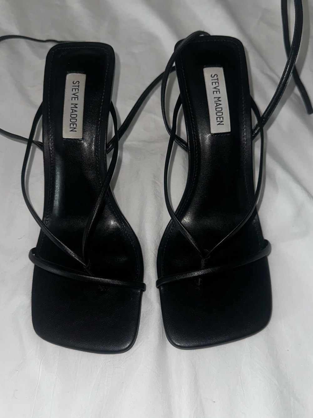 Steve Madden Black Annie Heels - Picture 2 of 5